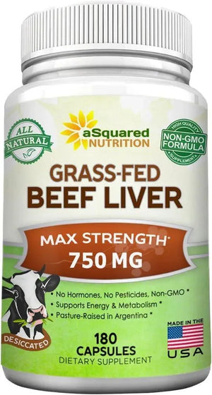 ASQUARED NUTRITION - aSquared Nutrition Grass Fed Beef Liver 180 Capsulas - The Red Vitamin MX - Suplementos Alimenticios - {{ shop.shopifyCountryName }}