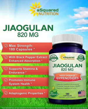 ASQUARED NUTRITION - aSquared Nutrition Jiaogulan 820Mg. 180 Capsulas - The Red Vitamin MX - Suplementos Alimenticios - {{ shop.shopifyCountryName }}