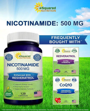 ASQUARED NUTRITION - aSquared Nutrition Nicotinamide with Resveratrol 120 Capsulas - The Red Vitamin MX - Suplementos Alimenticios - {{ shop.shopifyCountryName }}