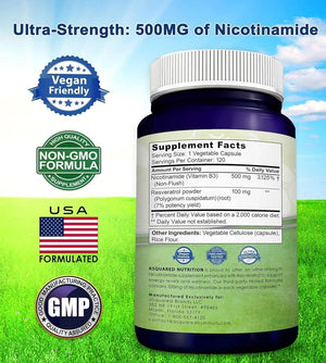 ASQUARED NUTRITION - aSquared Nutrition Nicotinamide with Resveratrol 120 Capsulas - The Red Vitamin MX - Suplementos Alimenticios - {{ shop.shopifyCountryName }}