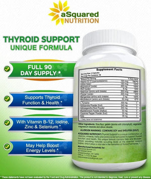 ASQUARED NUTRITION - aSquared Nutrition Premium Thyroid Support 180 Capsulas - The Red Vitamin MX - Suplementos Alimenticios - {{ shop.shopifyCountryName }}