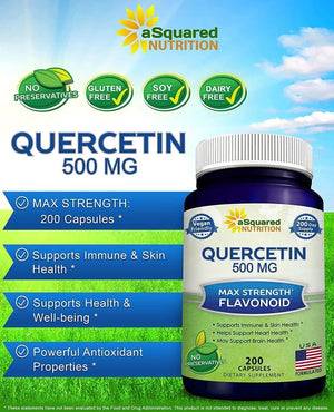 ASQUARED NUTRITION - aSquared Nutrition Quercetin 500Mg. 200 Capsulas - The Red Vitamin MX - Suplementos Alimenticios - {{ shop.shopifyCountryName }}