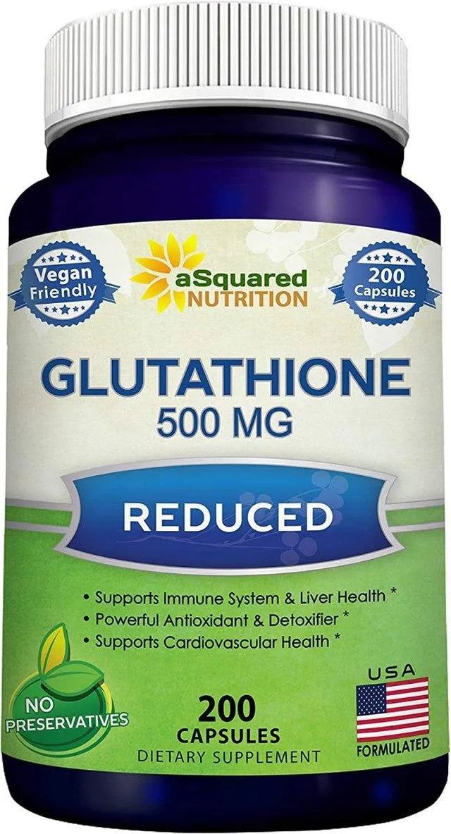 ASQUARED NUTRITION - aSquared Nutrition Reduced Glutathione 500Mg. 200 Capsulas - The Red Vitamin MX - Suplementos Alimenticios - {{ shop.shopifyCountryName }}