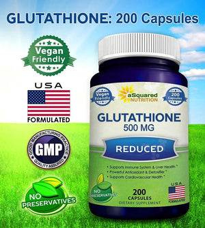 ASQUARED NUTRITION - aSquared Nutrition Reduced Glutathione 500Mg. 200 Capsulas - The Red Vitamin MX - Suplementos Alimenticios - {{ shop.shopifyCountryName }}