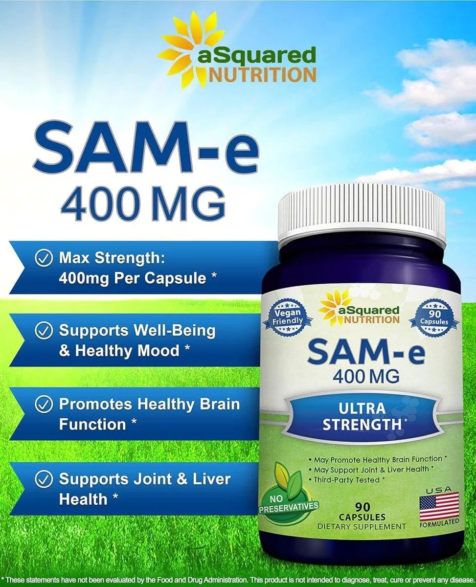 ASQUARED NUTRITION - aSquared Nutrition SAM-e 400Mg. 90 Capsulas - The Red Vitamin MX - Suplementos Alimenticios - {{ shop.shopifyCountryName }}