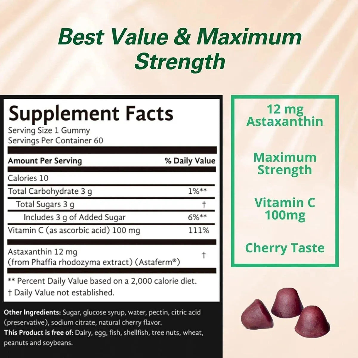 ASTADAILY - AstaDaily Astaxanthin 12Mg. 60 Gomitas - The Red Vitamin MX - Suplementos Alimenticios - {{ shop.shopifyCountryName }}