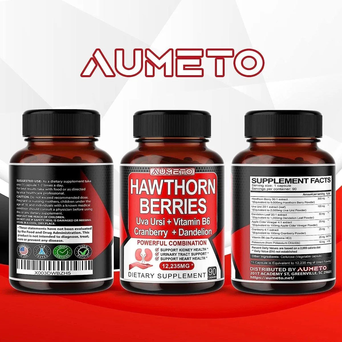 AUMETO - AUMETO 7 in 1 Ultra Hawthorn Berry 12,235Mg. 90 Capsulas - The Red Vitamin MX - Suplementos Alimenticios - {{ shop.shopifyCountryName }}