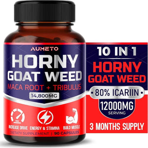 AUMETO - Aumeto Horny Goat Weed 13040Mg. 90 Capsulas - The Red Vitamin MX - Suplementos Alimenticios - {{ shop.shopifyCountryName }}