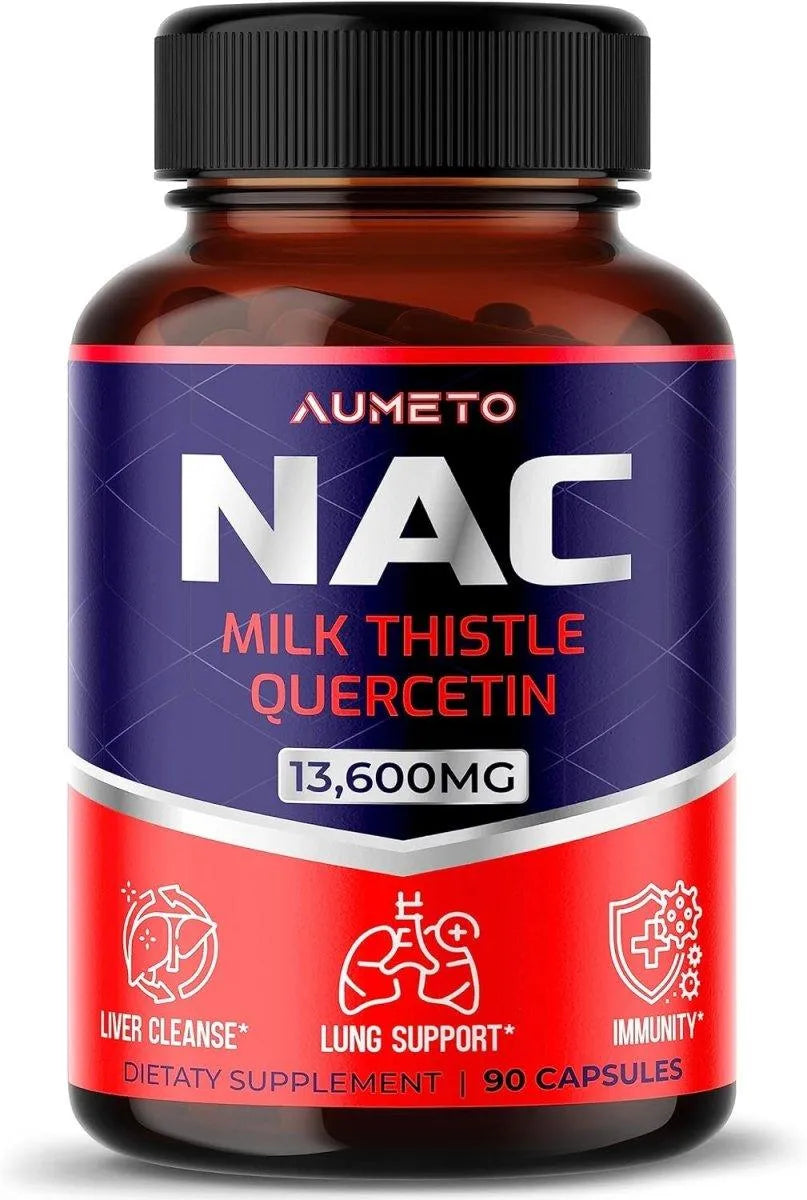 AUMETO - Aumeto NAC 13600Mg. with Milk Thistle + Quercetin 90 Capsulas - The Red Vitamin MX - Suplementos Alimenticios - {{ shop.shopifyCountryName }}