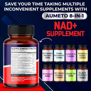 AUMETO - Aumeto NAD+ 90 Capsulas - The Red Vitamin MX - Suplementos Alimenticios - {{ shop.shopifyCountryName }}