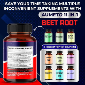 AUMETO - AUMETO Premium Beet Root 19,400Mg. with Ashwagandha 90 Capsulas - The Red Vitamin MX - Suplementos Alimenticios - {{ shop.shopifyCountryName }}