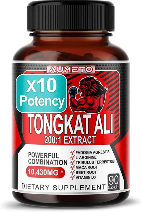 AUMETO - Aumeto Tongkat Ali 10430Mg. 90 Capsulas - The Red Vitamin MX - Suplementos Alimenticios - {{ shop.shopifyCountryName }}