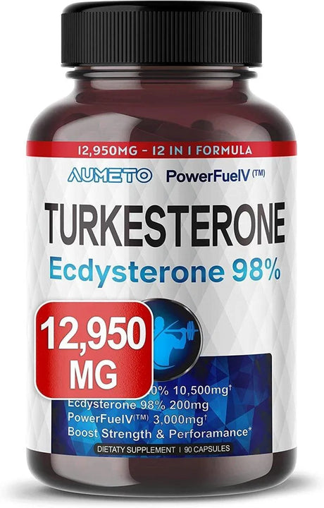 AUMETO - AUMETO Turkesterone 12950Mg. w L-Arginine Tongkat Ali Ginseng Maca Root VIT D3 90 Capsulas - The Red Vitamin MX - Suplementos Alimenticios - {{ shop.shopifyCountryName }}