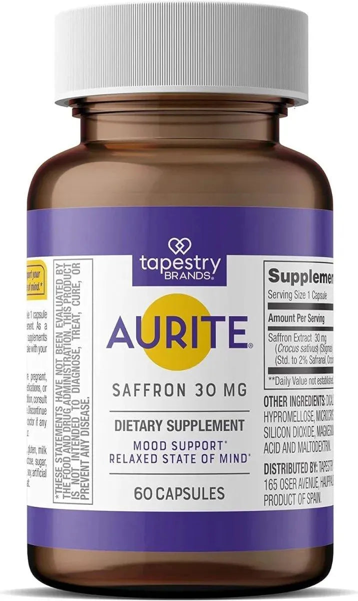 AURITE - Aurite Saffron Supplement 30Mg. 60 Capsulas - The Red Vitamin MX - Suplementos Alimenticios - {{ shop.shopifyCountryName }}