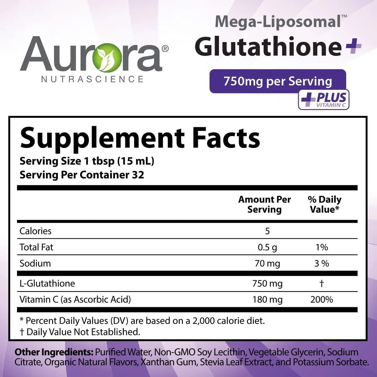 AURORA NUTRASCIENCE - Aurora Nutrascience Mega-Liposomal Glutathione 750Mg. 480Ml. - The Red Vitamin MX - Suplementos Alimenticios - {{ shop.shopifyCountryName }}