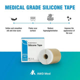 AWD MEDICAL - AWD Medical Silicone Tape Scar Sheets 1 Rollo 1.6” x 60” - The Red Vitamin MX - Lámina De Gel De Silicona - {{ shop.shopifyCountryName }}