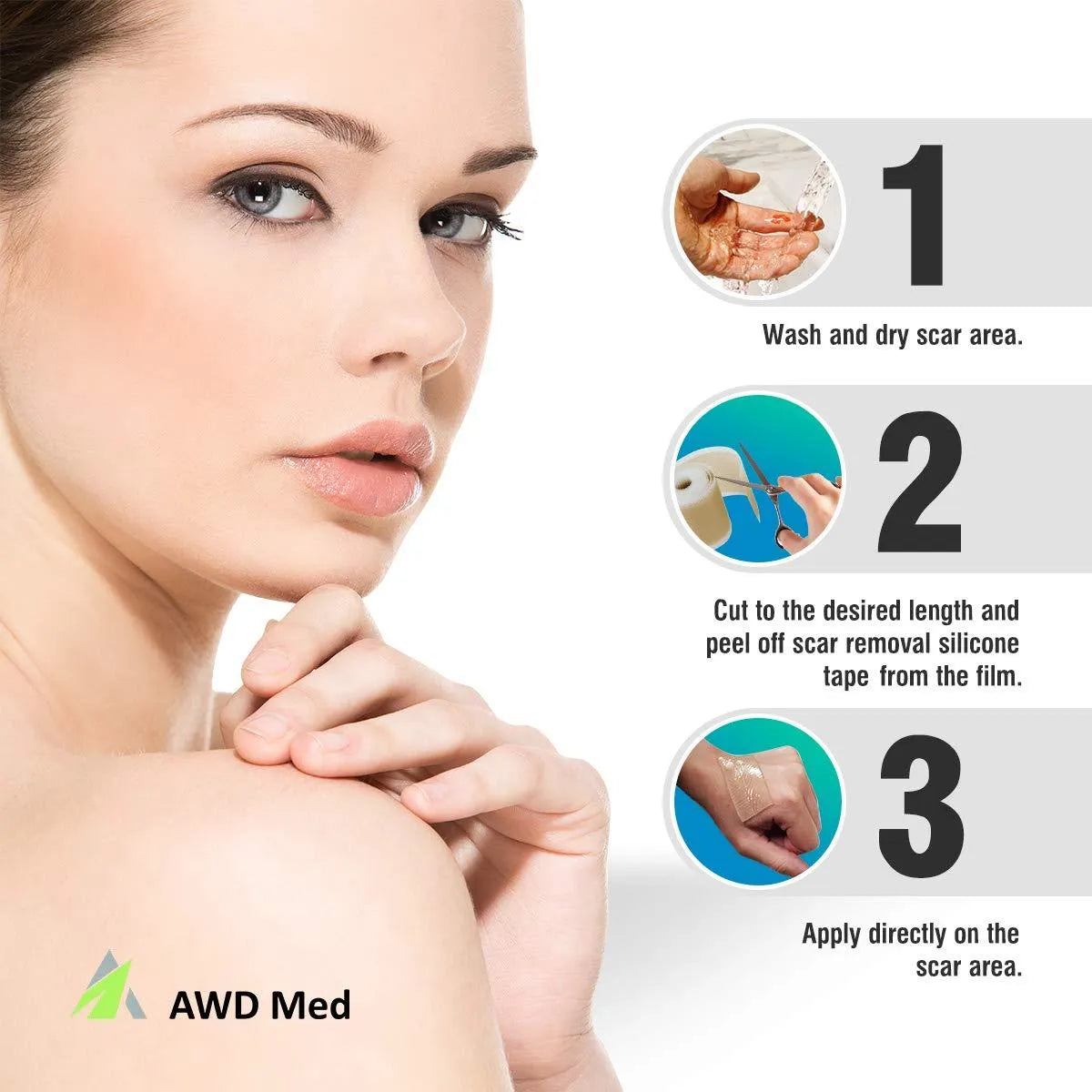 AWD MEDICAL - AWD Medical Silicone Tape Scar Sheets 1 Rollo 1.6” x 60” - The Red Vitamin MX - Lámina De Gel De Silicona - {{ shop.shopifyCountryName }}