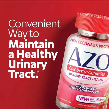 AZO - AZO Cranberry Urinary Tract Health Gummies 72 Gomitas - The Red Vitamin MX - Suplementos Alimenticios - {{ shop.shopifyCountryName }}