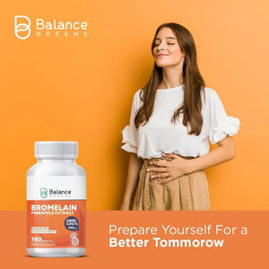 BALANCE BREENS - Balance Breens Bromelain Pineapple Extract Supplement 2,400 GDU/g - 500Mg. 180 Capsulas - The Red Vitamin MX - Suplementos Alimenticios - {{ shop.shopifyCountryName }}