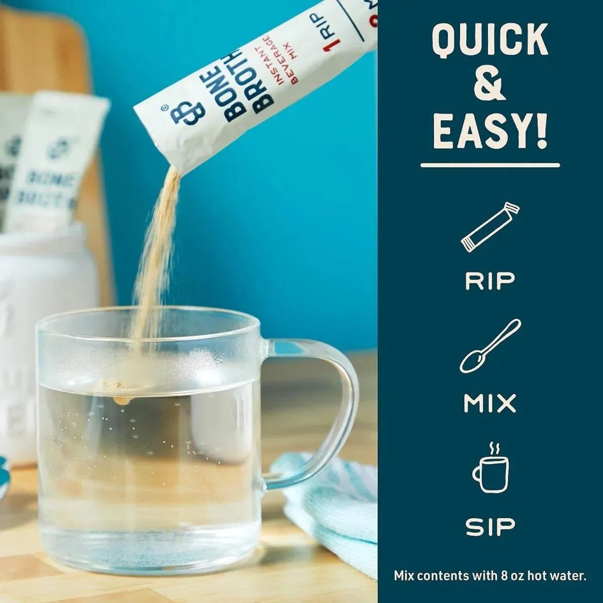 BARE & BONES - Bare Bones Beef Bone Broth Instant Powdered Mix 15Gr. 16 Paquetes - The Red Vitamin MX - Suplementos Alimenticios - {{ shop.shopifyCountryName }}