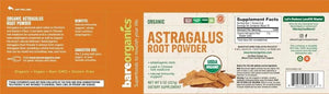 BARE ORGANICS - BareOrganics Astragalus Root Powder 227Gr. - The Red Vitamin MX - Suplementos Alimenticios - {{ shop.shopifyCountryName }}