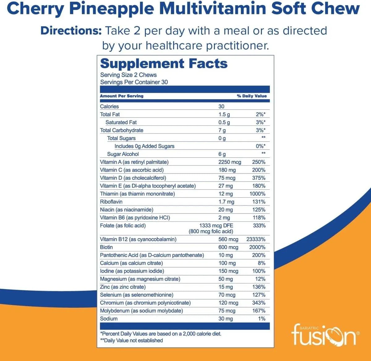 BARIATRIC FUSION - Bariatric Fusion Bariatric Multivitamin Soft Chew Cherry Pineapple Flavor 60 Masticables - The Red Vitamin MX - Suplementos Alimenticios - {{ shop.shopifyCountryName }}