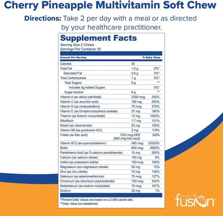 BARIATRIC FUSION - Bariatric Fusion Bariatric Multivitamin Soft Chew Cherry Pineapple Flavor 60 Masticables - The Red Vitamin MX - Suplementos Alimenticios - {{ shop.shopifyCountryName }}