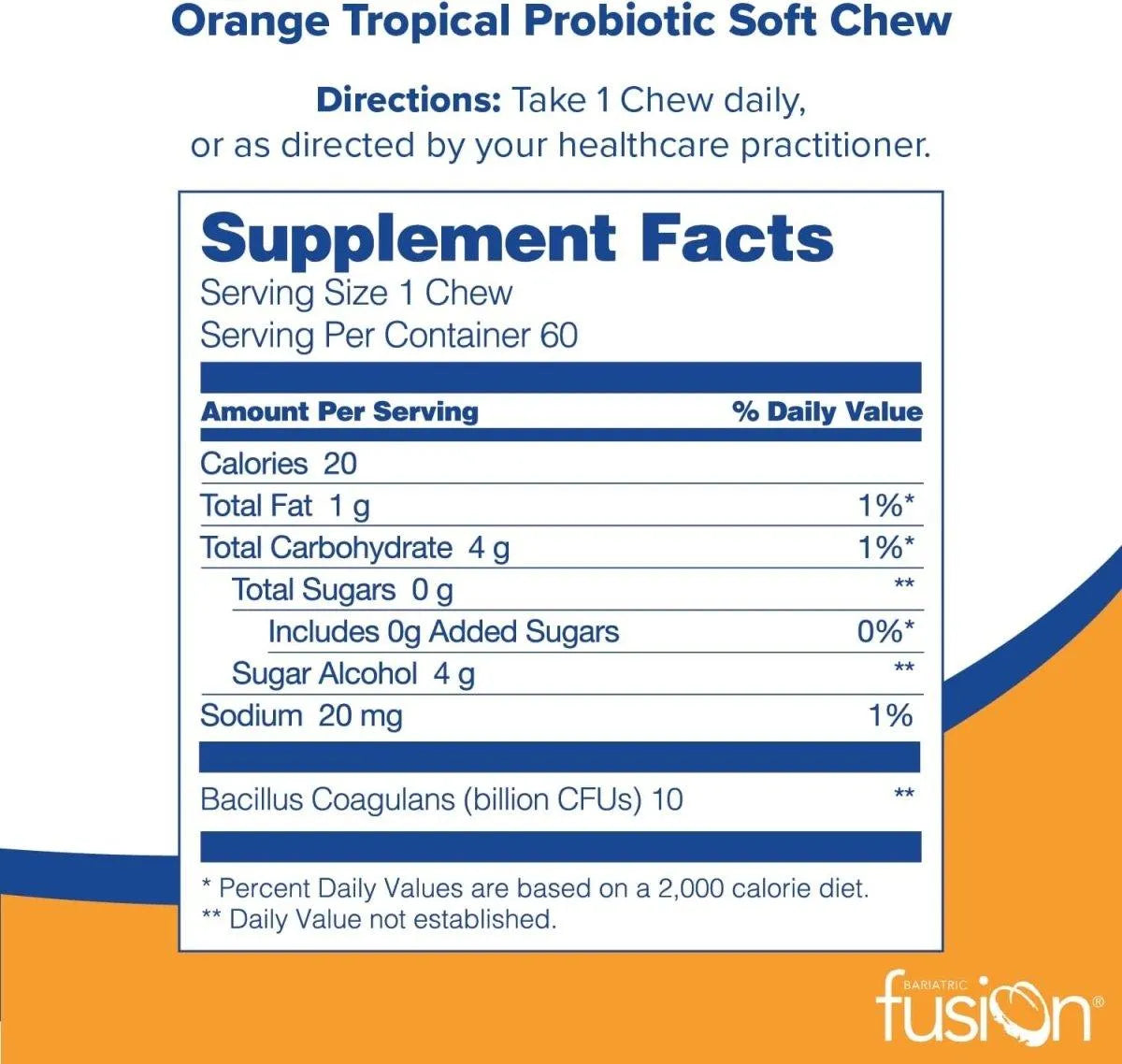 BARIATRIC FUSION - Bariatric Fusion Bariatric Probiotic Soft Chews Orange Tropical Flavor 60 Masticables - The Red Vitamin MX - Suplementos Alimenticios - {{ shop.shopifyCountryName }}