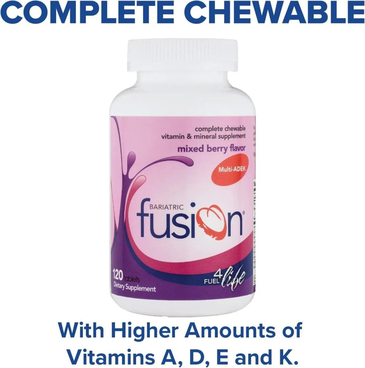 BARIATRIC FUSION - Bariatric Fusion Chewable Multivitamin with High ADEK Vitamins 120 Tabletas Masticables - The Red Vitamin MX - Suplementos Alimenticios - {{ shop.shopifyCountryName }}