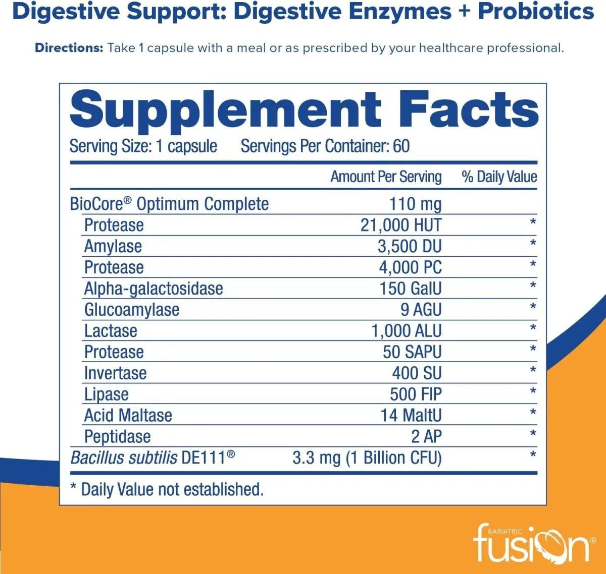 BARIATRIC FUSION - Bariatric Fusion Digestive Support: Digestive Enzymes + Probiotic 60 Capsulas - The Red Vitamin MX - Suplementos Alimenticios - {{ shop.shopifyCountryName }}