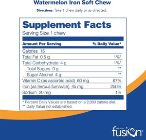 BARIATRIC FUSION - Bariatric Fusion Iron Soft Chew with Vitamin C Watermelon 60 Masticables - The Red Vitamin MX - Suplementos Alimenticios - {{ shop.shopifyCountryName }}