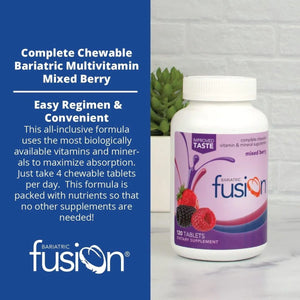 BARIATRIC FUSION - Bariatric Fusion Mixed Berry Complete Multivitamin with Iron 120 Tabletas Masticables - The Red Vitamin MX - Suplementos Alimenticios - {{ shop.shopifyCountryName }}