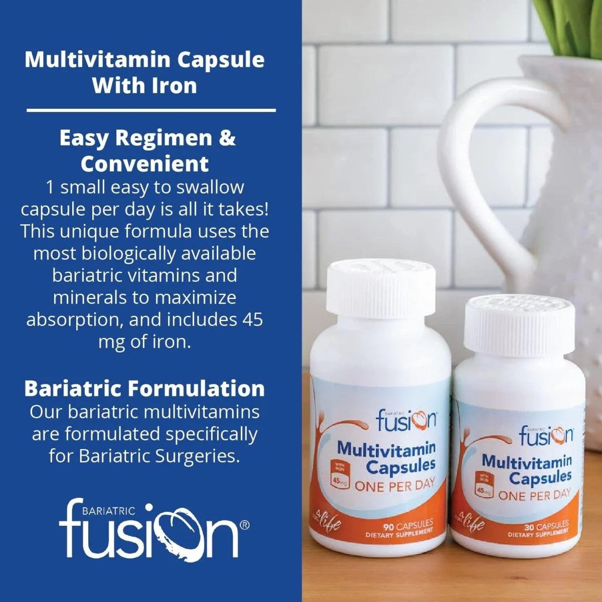 BARIATRIC FUSION - Bariatric Fusion One Per Day Multivitamin with Iron 30 Capsulas - The Red Vitamin MX - Suplementos Alimenticios - {{ shop.shopifyCountryName }}