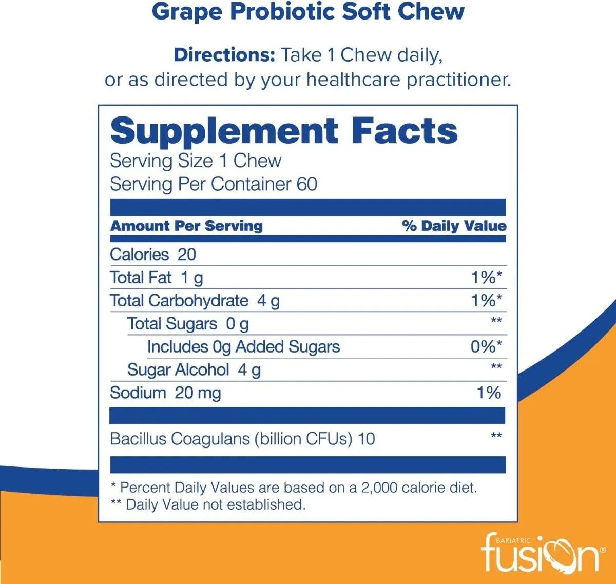 BARIATRIC FUSION - Bariatric Fusion Probiotic Soft Chews Grape Flavor 60 Masticables - The Red Vitamin MX - Suplementos Alimenticios - {{ shop.shopifyCountryName }}