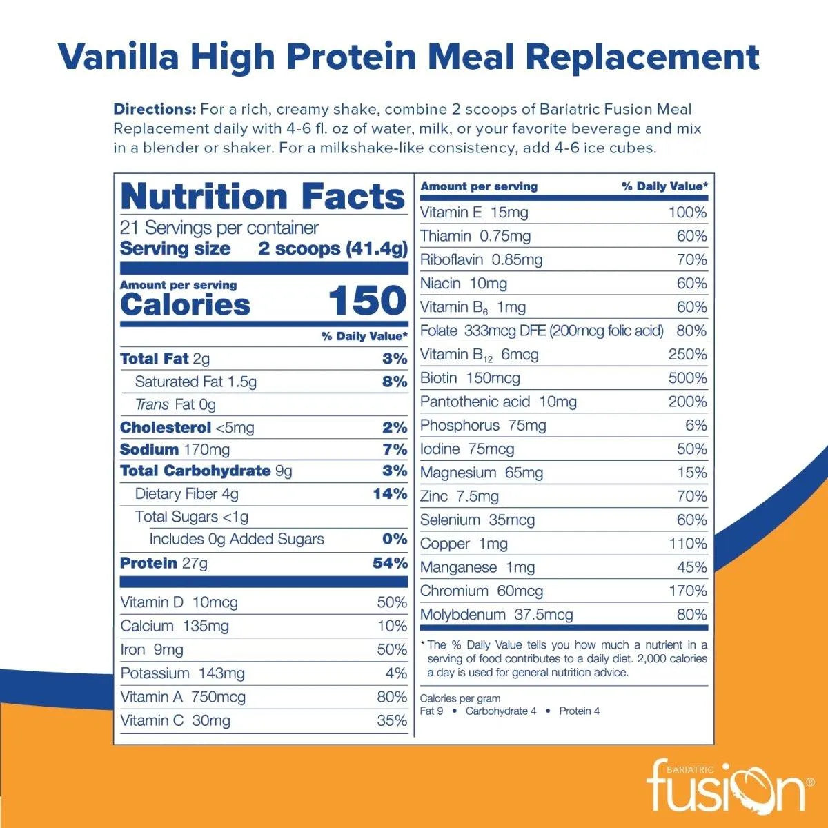 BARIATRIC FUSION - Bariatric Fusion Vanilla High Protein Meal Replacement Shake 869.4 Gr - The Red Vitamin MX - Suplementos Alimenticios - {{ shop.shopifyCountryName }}