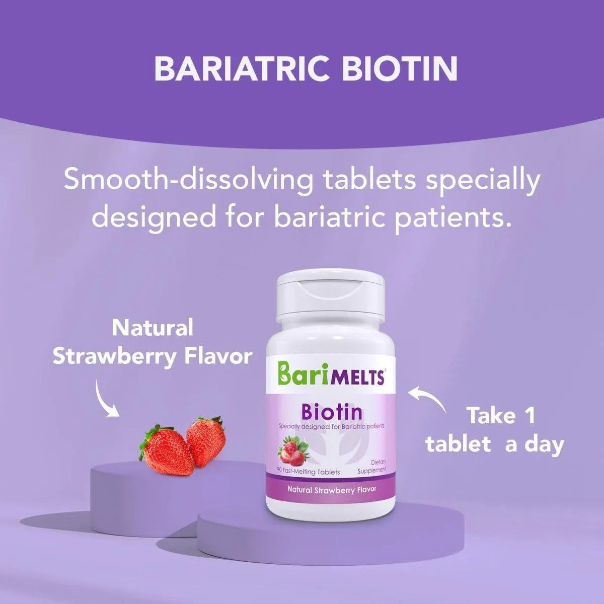 BARIMELTS - BariMelts Biotin 5000mcg 90 Tabletas - The Red Vitamin MX - Suplementos Alimenticios - {{ shop.shopifyCountryName }}