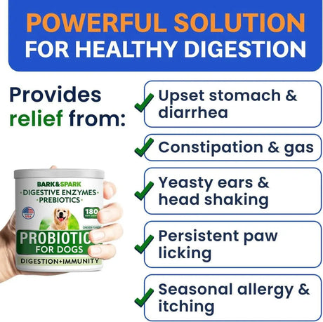 BARK&SPARK - Bark&Spark Dog Probiotics & Digestive Enzymes Chicken 180 Masticables - The Red Vitamin MX - Probióticos Para Perros - {{ shop.shopifyCountryName }}