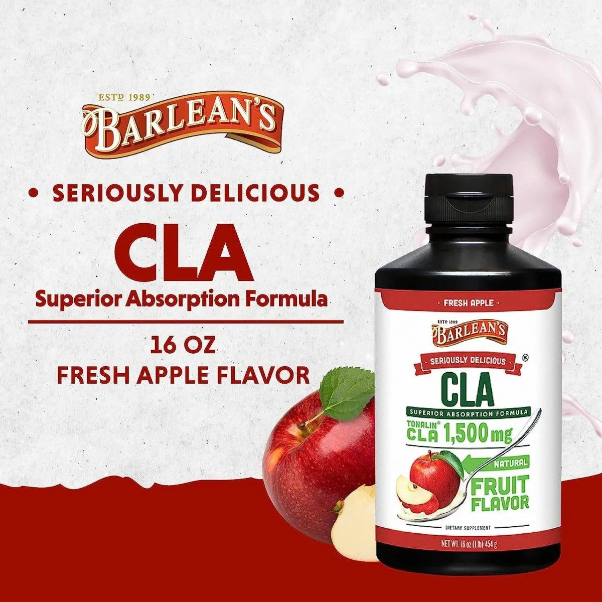 BARLEAN´S - Barlean's CLA Oil Supplement 1500Mg. 16Oz. - The Red Vitamin MX - Suplementos Alimenticios - {{ shop.shopifyCountryName }}