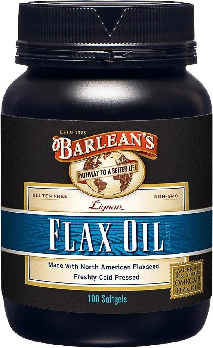 BARLEAN´S - Barlean's Lignan Flaxseed Oil 100 Capsulas Blandas - The Red Vitamin MX - Suplementos Alimenticios - {{ shop.shopifyCountryName }}