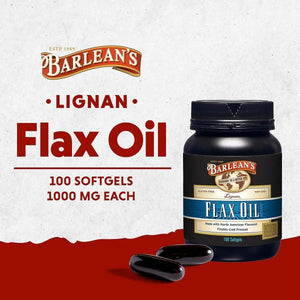 BARLEAN´S - Barlean's Lignan Flaxseed Oil 100 Capsulas Blandas - The Red Vitamin MX - Suplementos Alimenticios - {{ shop.shopifyCountryName }}