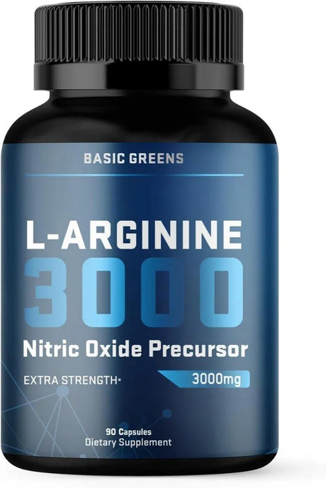 BASIC GREENS - BASIC GREENS L Arginine 3000Mg. 90 Capsulas - The Red Vitamin MX - Suplementos Alimenticios - {{ shop.shopifyCountryName }}