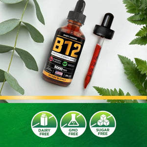 BASIC GREENS - Basic Greens Vitamin B12 Sublingual 2 Fl.Oz. 2 Pack - The Red Vitamin MX - Suplementos Alimenticios - {{ shop.shopifyCountryName }}