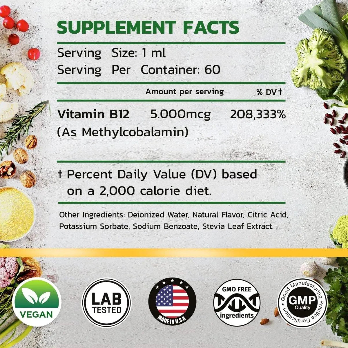 BASIC GREENS - Basic Greens Vitamin B12 Sublingual 2 Fl.Oz. - The Red Vitamin MX - Suplementos Alimenticios - {{ shop.shopifyCountryName }}