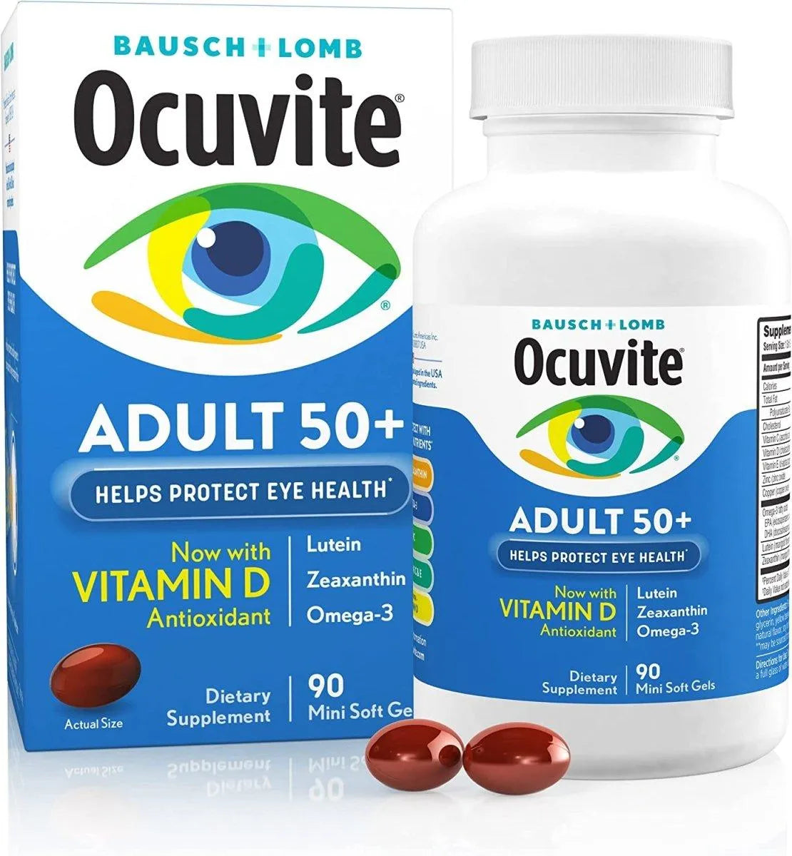 BAUSCH+LOMB - Bausch+Lomb Ocuvite Eye Vitamin & Mineral Supplement 50+ 90 Capsulas - The Red Vitamin MX - Suplementos Alimenticios - {{ shop.shopifyCountryName }}