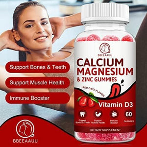 BBEEAAUU - BBEEAAUU Calcium, Magnesium, Zinc & Vitamin D 120 Gomitas - The Red Vitamin MX - Suplementos Alimenticios - {{ shop.shopifyCountryName }}