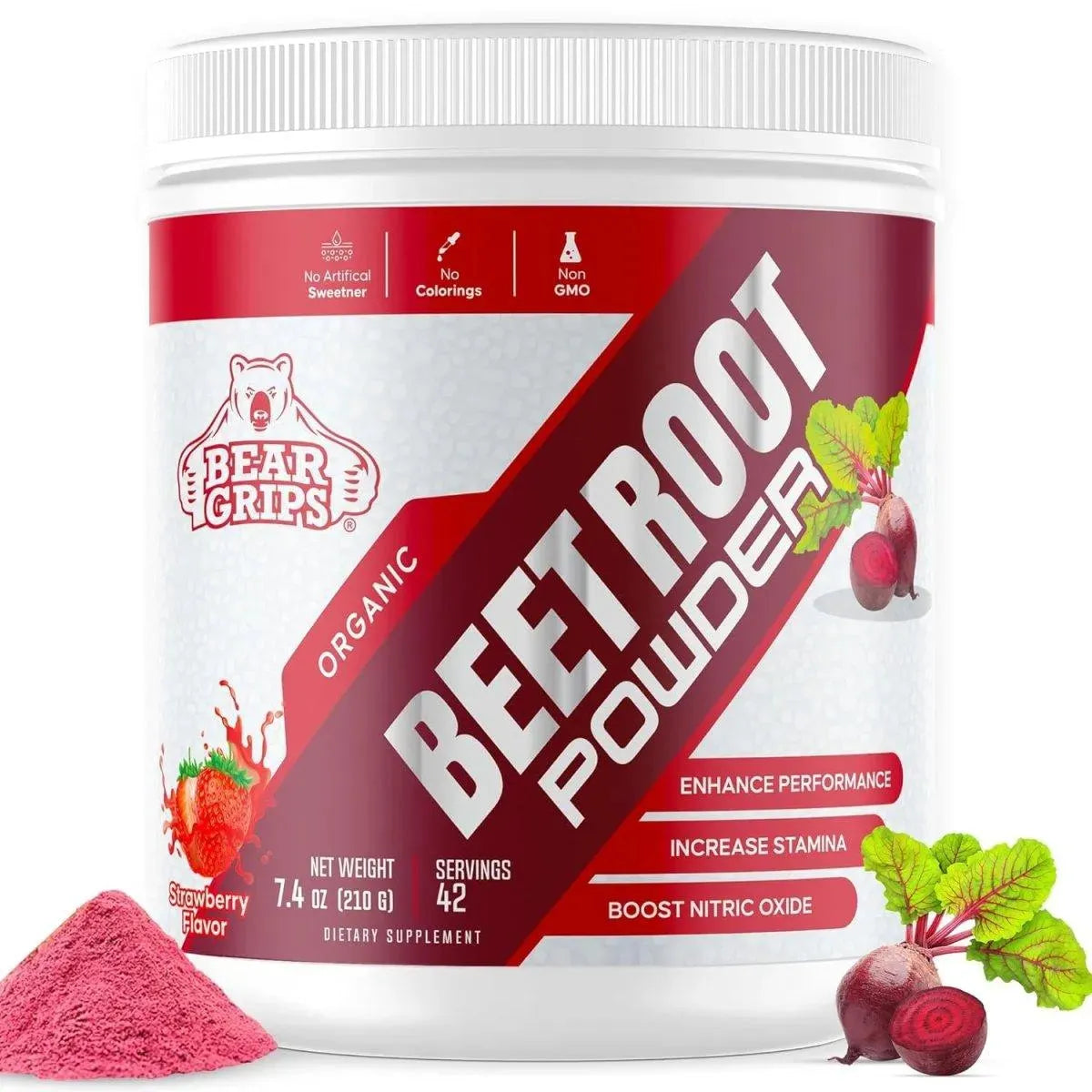 BEAR GRIPS - Bear Grips Organic Beet Root Powder 210Gr. - The Red Vitamin MX - Suplementos Alimenticios - {{ shop.shopifyCountryName }}