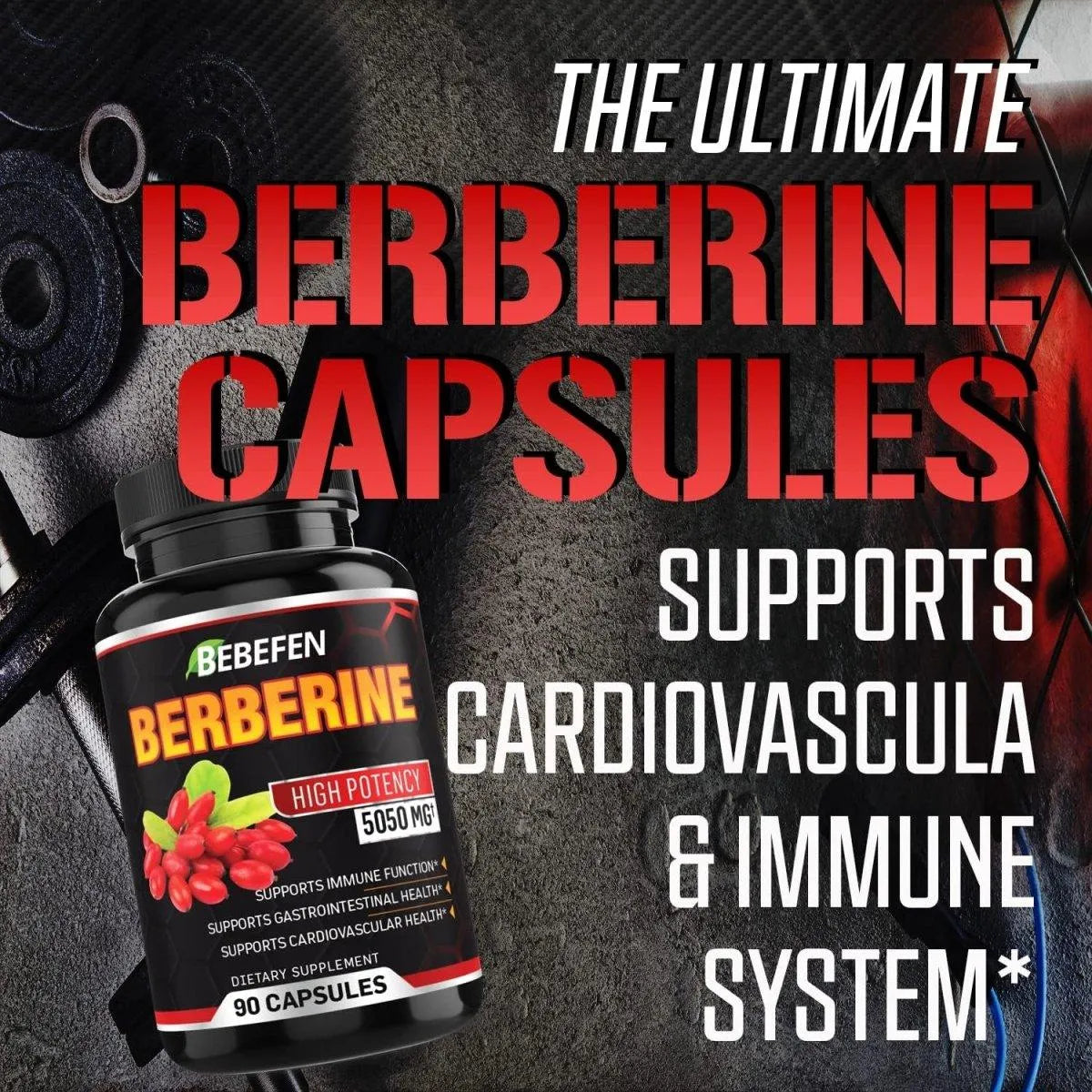 BEBEFEN - BEBEFEN Berberine Capsules 5050Mg. 90 Capsulas - The Red Vitamin MX - Suplementos Alimenticios - {{ shop.shopifyCountryName }}