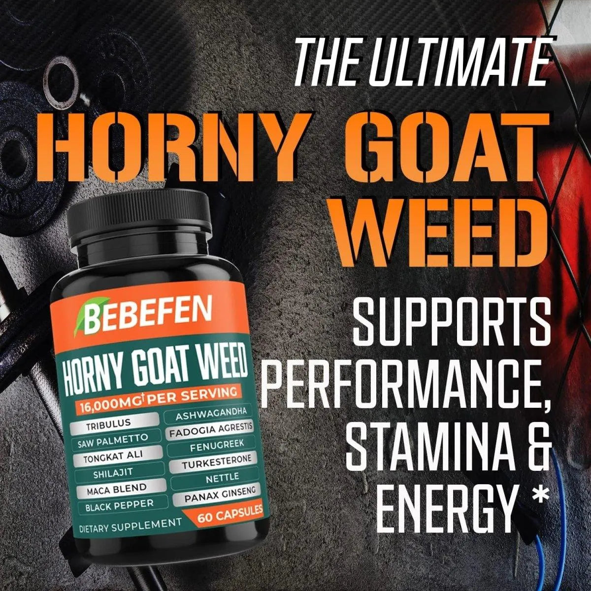 BEBEFEN - Bebefen Horny Goat Weed 16,000Mg. 60 Capsulas - The Red Vitamin MX - Suplementos Alimenticios - {{ shop.shopifyCountryName }}