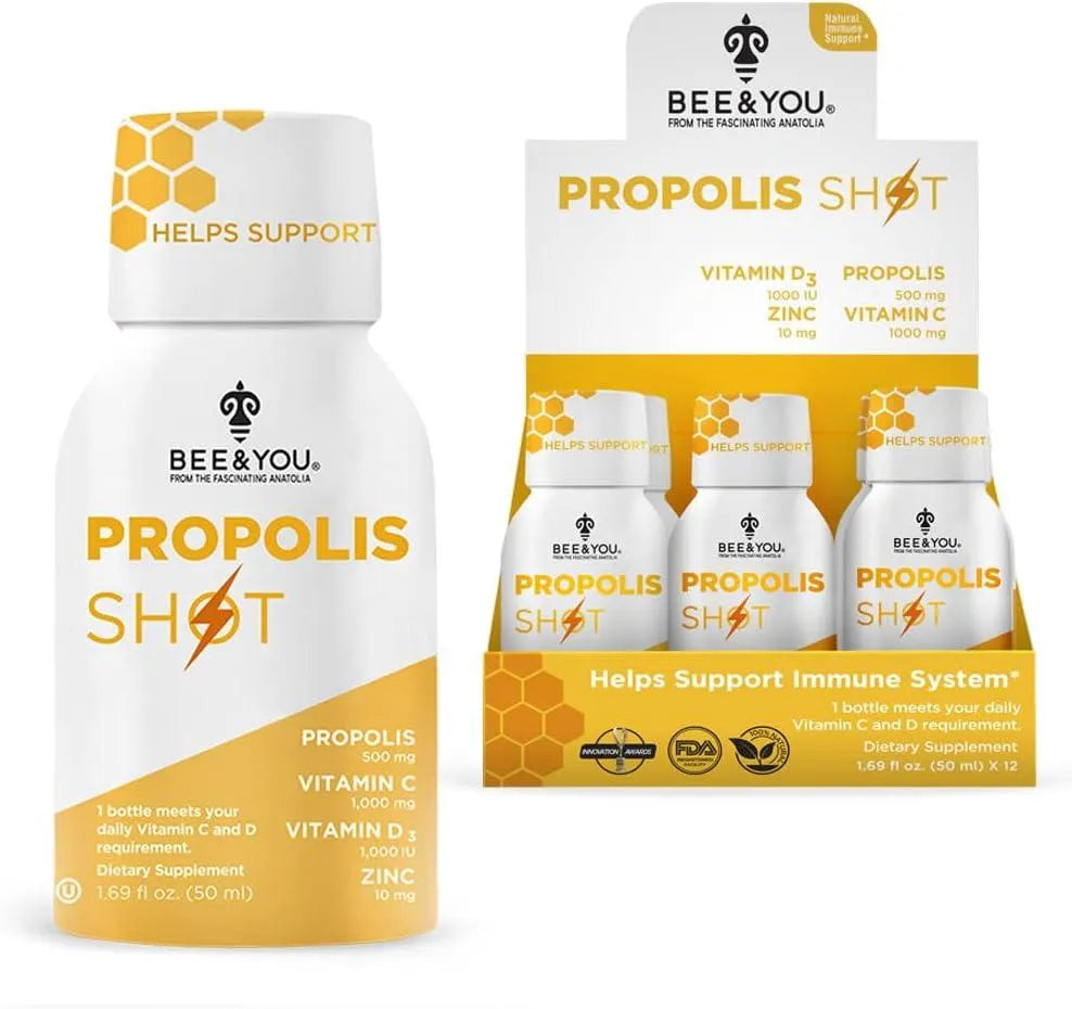 BEE & YOU - BEE and You 100% Natural Propolis Shot 50Ml. 12 Pack - The Red Vitamin MX - Suplementos Alimenticios - {{ shop.shopifyCountryName }}