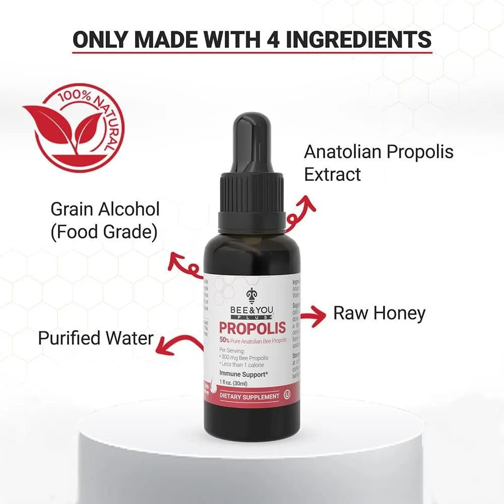 BEE & YOU - BEE and You Propolis 50% Pure Liquid Extract 30Ml. - The Red Vitamin MX - Suplementos Alimenticios - {{ shop.shopifyCountryName }}